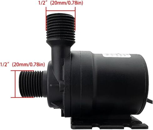 Generic Silent DC12V Brushless Motor DC24V 1000L/H 8M Head 1/2" Waterproof Submersible Pump Fountain Water Heater Shower Booster Pump(24V wiring) in Saudi Arabia
