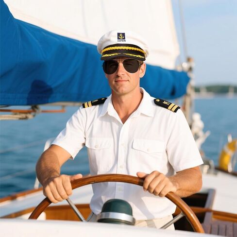 Yacht Boat Sailor Captain Hat/Police Hat/Chauffeur Hats Cap for Men Women Newsboy Cap Officer Cop Cosplay Costume Hats in Saudi Arabia
