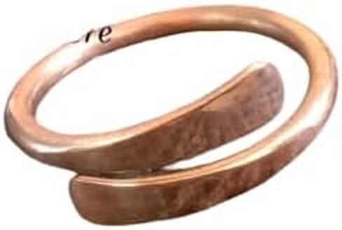 100% Pure Copper Wrap ring, Meditation Handmade Solid Copper Band for Men and Women Stackable Arthritis Adjustable rings, in Saudi Arabia