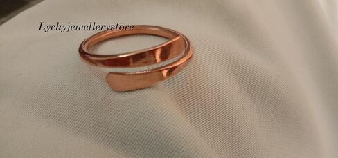 100% Pure Copper Wrap ring, Meditation Handmade Solid Copper Band for Men and Women Stackable Arthritis Adjustable rings, in Saudi Arabia