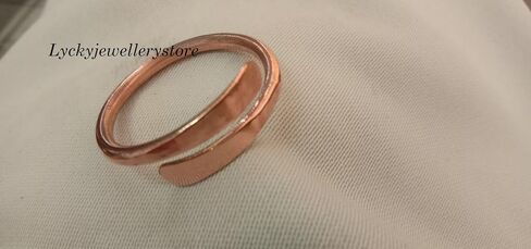 100% Pure Copper Wrap ring, Meditation Handmade Solid Copper Band for Men and Women Stackable Arthritis Adjustable rings, in Saudi Arabia