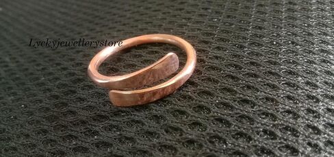 100% Pure Copper Wrap ring, Meditation Handmade Solid Copper Band for Men and Women Stackable Arthritis Adjustable rings, in Saudi Arabia