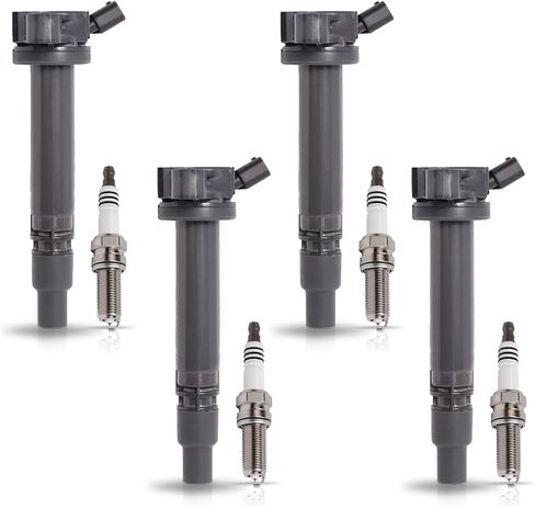 ENA Set of 4 Ignition Coil 4 Platinum Spark Plug Compatible with Toyota Pontiac 2000-2005 Celica, 2005 2006 Corolla, 2003-2005 Matrix, 2003-2006 Vibe 1.8L L4 2ZZGE for C1306 UF314 9091902238 4503 in Saudi Arabia