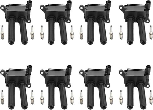 ENA مجموعة من 8 اشتعال ملف Coil Pack 16 شرارة التوافق مع Chrysler Dodge Jeep Ram 1500 2500 3500 300 Charger Durango Magnum Commander Aspen Grand Cherokee 2006-2008 5.7 6.1 V8 استبدال# UF504 570 in Kuwait