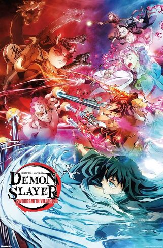 Trends International Demon Slayer: Swordsmith Village - Key Art 2 Wall Poster, 34L x 22.4W, Unframed Version in Saudi Arabia