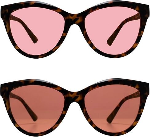 Braddell FL-41 Rose & Outdoor FL-60 CATS CATS نظارات حساسية الضوء الصداع النصفي للوهج LED الفلورسنت ، رهاب ضوئي واستخدام الكمبيوتر (متوسط ​​كبير) in Kuwait
