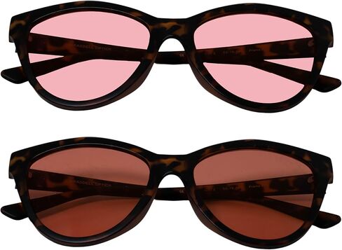 Braddell FL-41 Rose & Outdoor FL-60 CATS CATS نظارات حساسية الضوء الصداع النصفي للوهج LED الفلورسنت ، رهاب ضوئي واستخدام الكمبيوتر (متوسط ​​كبير) in Kuwait