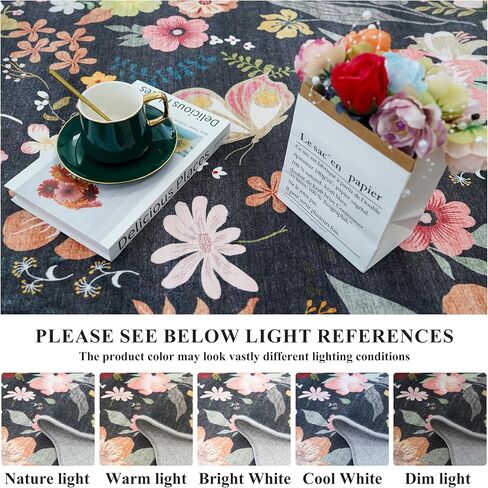 المدخل القابل للغسل 2x4 البساط الأزهار: عدادات منخفضة من الصلاحين السجاد غير القابل للبقع للبقع للدخول المطبخ المطبخ ناعم ديكور المنزل رقيقة. in Kuwait