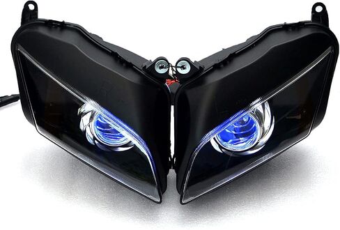 مخصص مصباح مخبأ مخبأة الملاك وعيون شيطان لهوندا F5 CBR 600RR 2007-2012 (أبيض وأحمر) in Saudi Arabia
