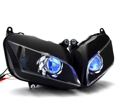 مخصص مصباح مخبأ مخبأة الملاك وعيون شيطان لهوندا F5 CBR 600RR 2007-2012 (أبيض وأحمر) in Saudi Arabia