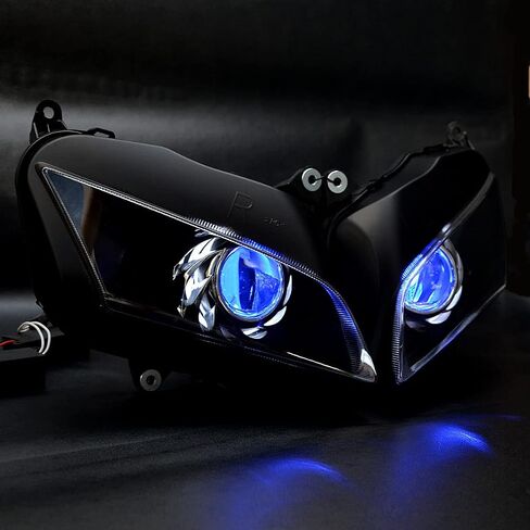 مخصص مصباح مخبأ مخبأة الملاك وعيون شيطان لهوندا F5 CBR 600RR 2007-2012 (أبيض وأحمر) in Saudi Arabia
