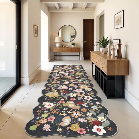 المدخل القابل للغسل 2x4 البساط الأزهار: عدادات منخفضة من الصلاحين السجاد غير القابل للبقع للبقع للدخول المطبخ المطبخ ناعم ديكور المنزل رقيقة. in Kuwait