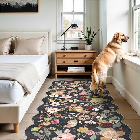 المدخل القابل للغسل 2x4 البساط الأزهار: عدادات منخفضة من الصلاحين السجاد غير القابل للبقع للبقع للدخول المطبخ المطبخ ناعم ديكور المنزل رقيقة. in Kuwait