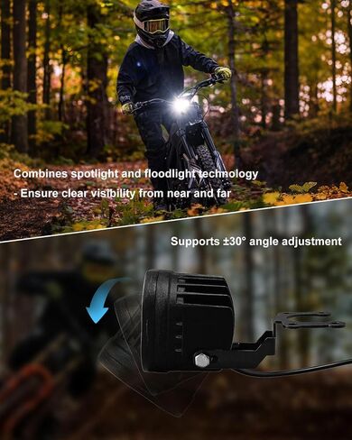 Upgrade Headlight Kit Fits for Talaria Sting R MX4 Sur-Ron Segway X260, Square Lamp Shell, Plug and Play Motorcycle LED Front Light with Adjustable Bracket & Adapter Harness in Kuwait
