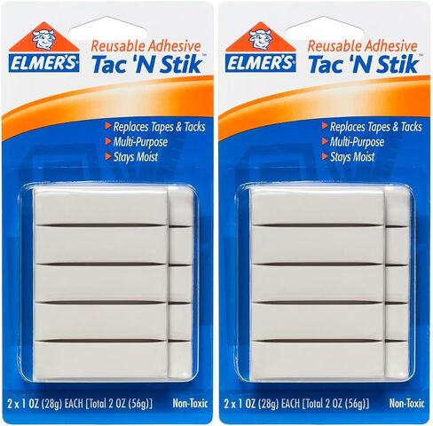 Elmer's Tac 'N Stik Reusable Adhesive, 2 Ounce - Pack of 12 in Saudi Arabia