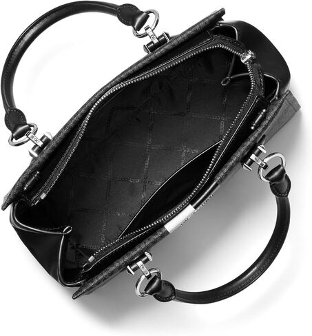 Michael Kors Marilyn Medium Satchel, Optic White/Aluminum in Saudi Arabia