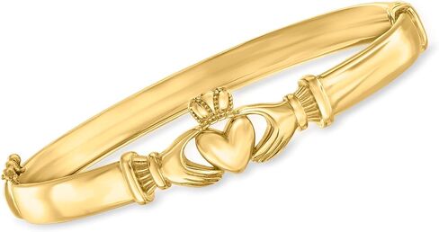 Ross-Simons 18kt Gold Over Sterling Claddagh Bangle Bracelet in Saudi Arabia