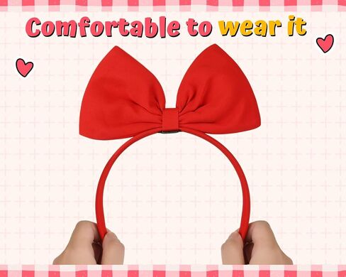 Ds.Distictive Style Red Bow Hair Band Banddress ، وملحقات الشعر للحفلات والتشكيل in Kuwait