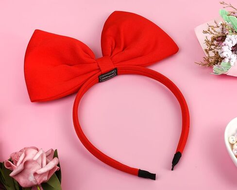 Ds.Distictive Style Red Bow Hair Band Banddress ، وملحقات الشعر للحفلات والتشكيل in Kuwait