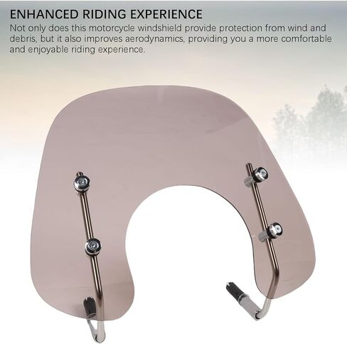 Wind Deflector Windscreen Windshield Replacement for Primavera 50 125 150 High Density Acrylic Carbon Steel Mounting Hardware Universal Fit (Dark Brown) in Saudi Arabia
