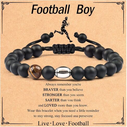 Baseball Basketball Soccer Football Bracelet for Men Boys Birthday Valentine's Day Christmas Gifts in Kuwait