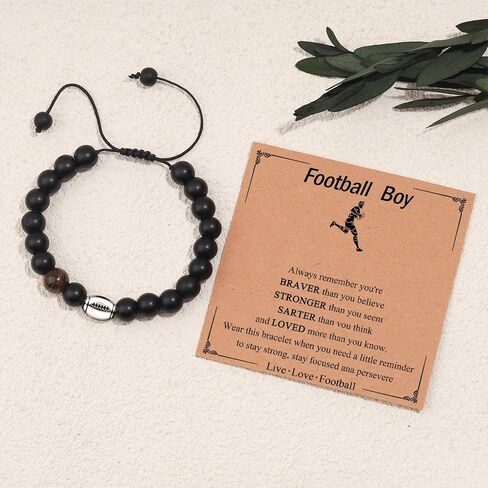 Baseball Basketball Soccer Football Bracelet for Men Boys Birthday Valentine's Day Christmas Gifts in Kuwait