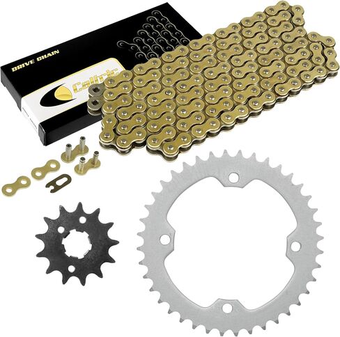 Caltric Drive Chain and Sprockets Kit compatible with Yamaha Warrior 350 YFM350X YFM 350X YFM350 X 1987 1988 in Saudi Arabia