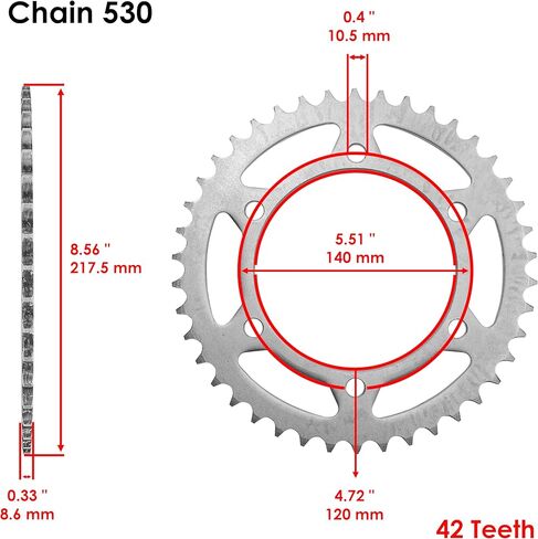 سلسلة محرك Caltric و Sprockets متوافقة مع Kawasaki VN800A VN800B Vulcan 800 Classic 1996-2005 in Saudi Arabia