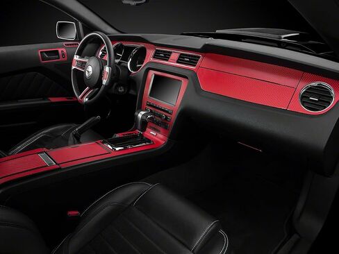 SEC10 Dash Overlay Kit in Red Carbon Fiber Impressive Interior Styling Upgrade Fits Mustang 2005-2009 in Saudi Arabia