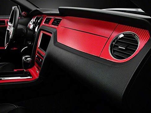 SEC10 Dash Overlay Kit in Red Carbon Fiber Impressive Interior Styling Upgrade Fits Mustang 2005-2009 in Saudi Arabia