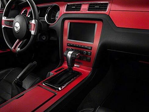 SEC10 Dash Overlay Kit in Red Carbon Fiber Impressive Interior Styling Upgrade Fits Mustang 2005-2009 in Saudi Arabia