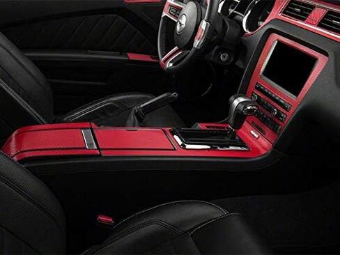 SEC10 Dash Overlay Kit in Red Carbon Fiber Impressive Interior Styling Upgrade Fits Mustang 2005-2009 in Saudi Arabia