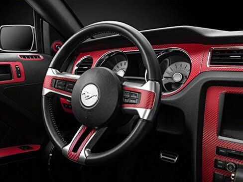 SEC10 Dash Overlay Kit in Red Carbon Fiber Impressive Interior Styling Upgrade Fits Mustang 2005-2009 in Saudi Arabia