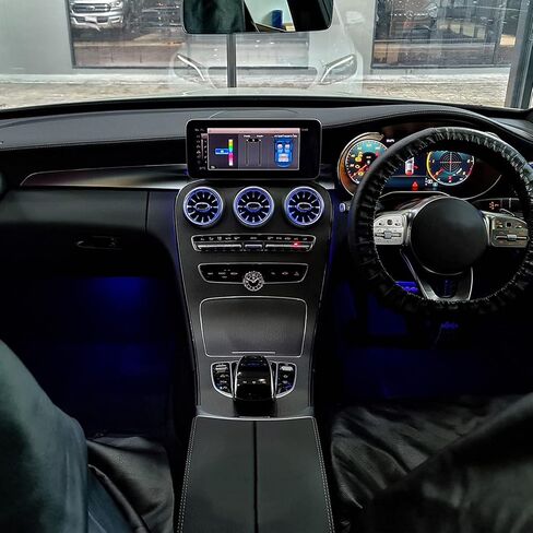 تنفيس الهواء التوربيني ، 5 PCS 3 ملون LED توربين الهواء تنفيس أدوات الضوء المحيط بديل لـ -Benz C-Class W205 C205 لـ GLC-Class X253 C253 Pre-Facelift 2015-2018 in Saudi Arabia