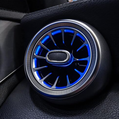 تنفيس الهواء التوربيني ، 5 PCS 3 ملون LED توربين الهواء تنفيس أدوات الضوء المحيط بديل لـ -Benz C-Class W205 C205 لـ GLC-Class X253 C253 Pre-Facelift 2015-2018 in Saudi Arabia