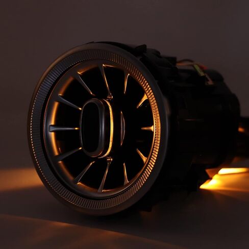 تنفيس الهواء التوربيني ، 5 PCS 3 ملون LED توربين الهواء تنفيس أدوات الضوء المحيط بديل لـ -Benz C-Class W205 C205 لـ GLC-Class X253 C253 Pre-Facelift 2015-2018 in Saudi Arabia