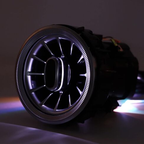 تنفيس الهواء التوربيني ، 5 PCS 3 ملون LED توربين الهواء تنفيس أدوات الضوء المحيط بديل لـ -Benz C-Class W205 C205 لـ GLC-Class X253 C253 Pre-Facelift 2015-2018 in Saudi Arabia