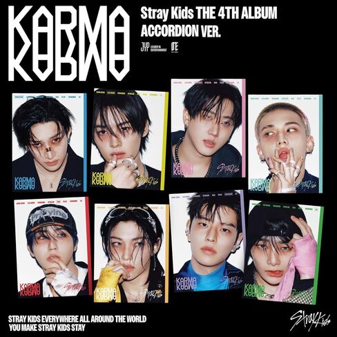 Stray Kids KARMA 4th Full Album ACCORDION Ver 8 SET (All Member 8 Version Set) in Saudi Arabia