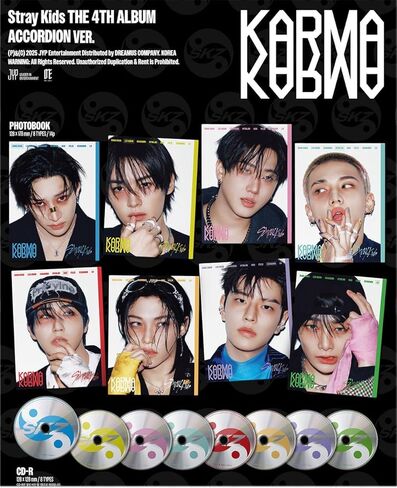 Stray Kids KARMA 4th Full Album ACCORDION Ver 8 SET (All Member 8 Version Set) in Saudi Arabia