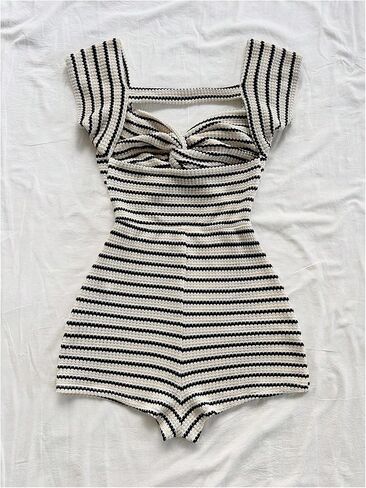 Milumia Women's Twist Twist Front Romper Hobless Serpsuit shorts lebsuit in Saudi Arabia