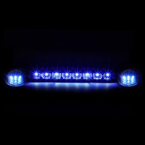 Auto Dynasty Compatible with Silverado Sierra GMT800 LED Cab Roof Top Center Running Light + Pair Side Lamps (Chrome White LED) in Saudi Arabia