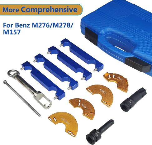 Engine Timing Tool Set for Mercedes Benz M157/M276/M278, Camshaft Alignment Kit with T60 & T100 Sockets, 4 Piece Camshaft Adjuster Tools,Fuel Injector Puller (Engine timing tool&Puller&Injector tool) in Saudi Arabia