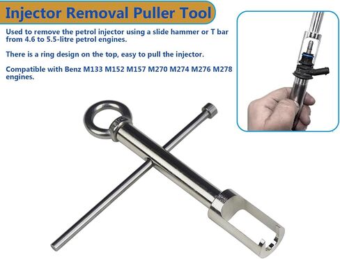Engine Timing Tool Set for Mercedes Benz M157/M276/M278, Camshaft Alignment Kit with T60 & T100 Sockets, 4 Piece Camshaft Adjuster Tools,Fuel Injector Puller (Engine timing tool&Puller&Injector tool) in Saudi Arabia