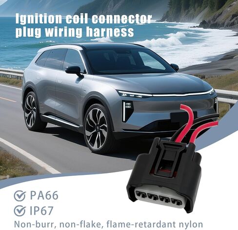 4 Pin Ignition Coil Plug Connector, Ignition Coil Pack Connector Replacement for 90980-11885, Compatible with Lexus Camry (4 Pack) in Kuwait