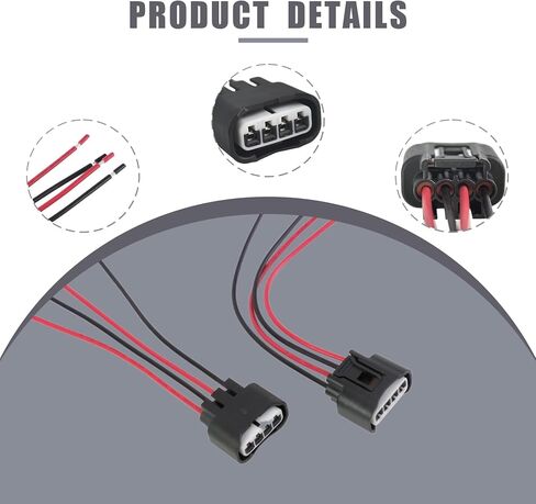 4 Pin Ignition Coil Plug Connector, Ignition Coil Pack Connector Replacement for 90980-11885, Compatible with Lexus Camry (4 Pack) in Kuwait