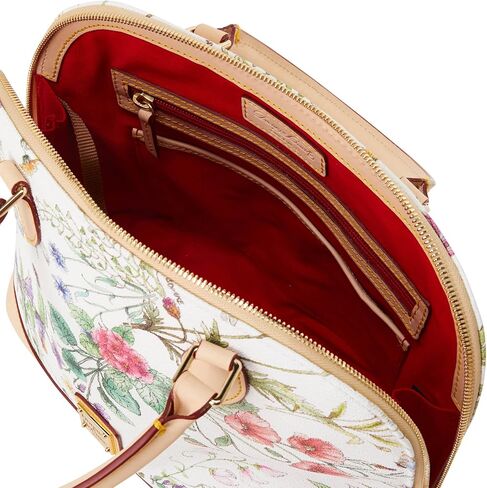 حقيبة يد Dooney & Bourke ، مجموعة نباتية Zip Zip Satchel - أبيض in Saudi Arabia