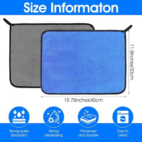 18 Count Microfiber Cleaning Towels for Cars 800 GSM Thick Plush Microfiber Cleaning Cloth Dusting Cloth Auto Detailing Absorbent Towels for Car Kitchen Window, 15.75 x 11.8 Inch in Saudi Arabia