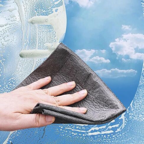 Thickened Magic Cleaning Cloth, Thick Lint-Free Cloth, Reusable Microfiber Cleaning Cloth for Windows, Mirrors, Glass, Windows and Cars, Machine Washable in Saudi Arabia