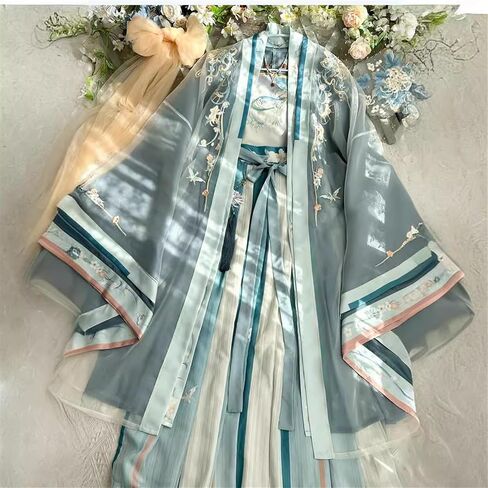 الأسلوب الصيني هانفو القديم تانغ مينغ دانست دير رقص أزياء تشيونغسام تنورة ملابس Cosplay Hanfu Princess Dress in Kuwait