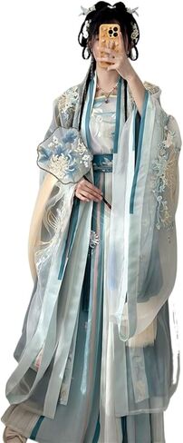 الأسلوب الصيني هانفو القديم تانغ مينغ دانست دير رقص أزياء تشيونغسام تنورة ملابس Cosplay Hanfu Princess Dress in Kuwait